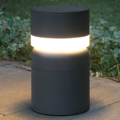 LED-sokkellampe Sete, mørkegrå