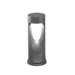 LED-sokkellampe Teo, 30 cm høy, svart, metall, IP65