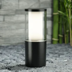 LED-sokkellampen Carlo svart 3,5 W CCT høyde 25 cm