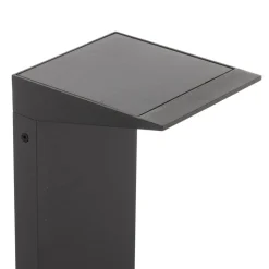 LED-solcellebelysning Soleil, antrasitt, metall, IP54, sensor