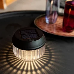 LED-solcellebordlampe Diva, IP44, 2 stk