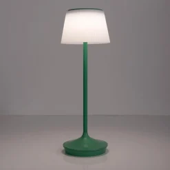 LED-solcelle-bordlampe Emmi CCT oppladbar, grønn