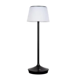 LED-solcelle-bordlampe Emmi CCT oppladbar, svart