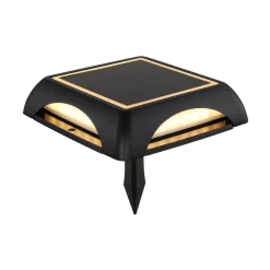 LED-solcellelampe 36505, jordspyd, vegglampe, svart, aluminium