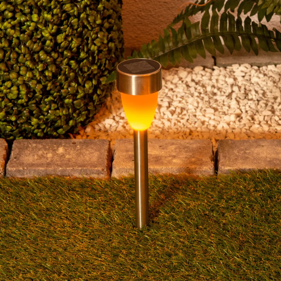 LED-solcellelampe 4135006 med flammeeffekt 6 stk