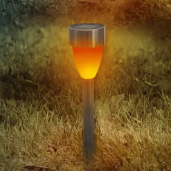 LED-solcellelampe 4135006 med flammeeffekt 6 stk
