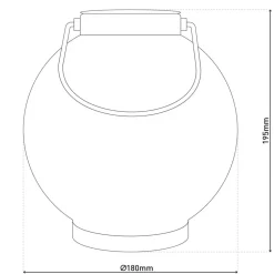 LED-solcellelampe 52854, sølv, metall, 20 cm, IP44, sett med 2 stk