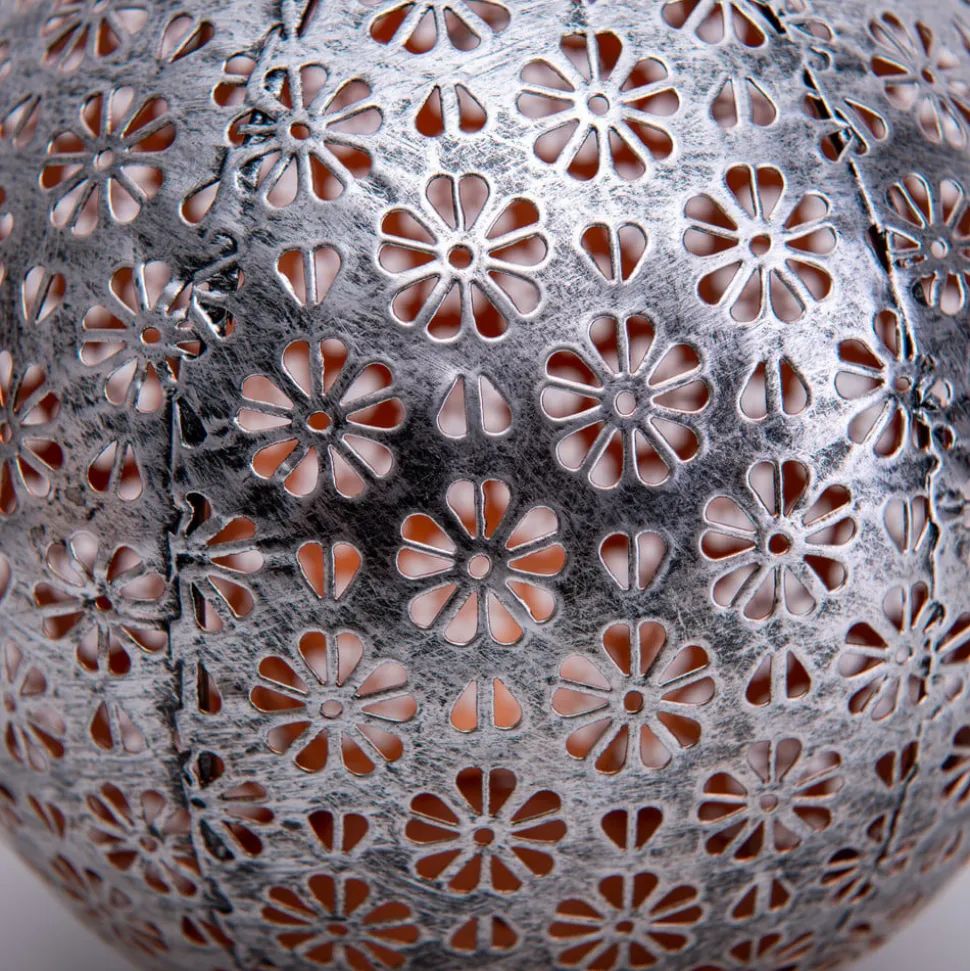 LED-solcellelampe 52854, sølv, metall, 20 cm, IP44, sett med 2 stk