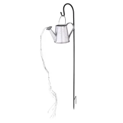 LED-solcellelampe 33652, sølv, vannkanne, jordspyd, metall