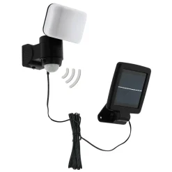 LED-solcellelampe Casabas med sensor, svart