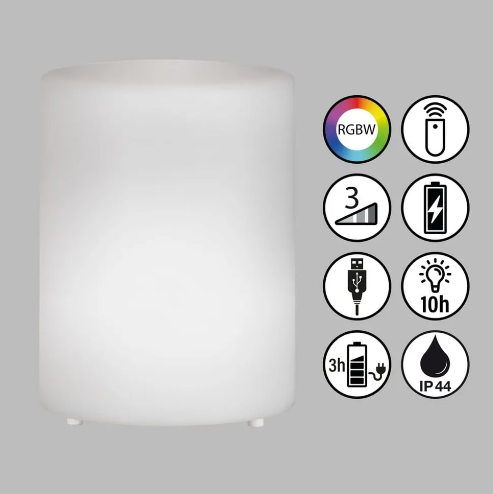 LED-solcellelampe Ceppo 3 000 K og RGB dimbar hvit