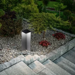 LED-solcellelampe Fold, mørkegrå, bevegelsessensor, IP54