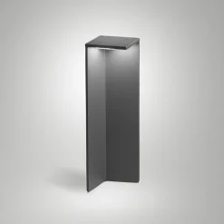 LED-solcellelampe Fold, mørkegrå, bevegelsessensor, IP54