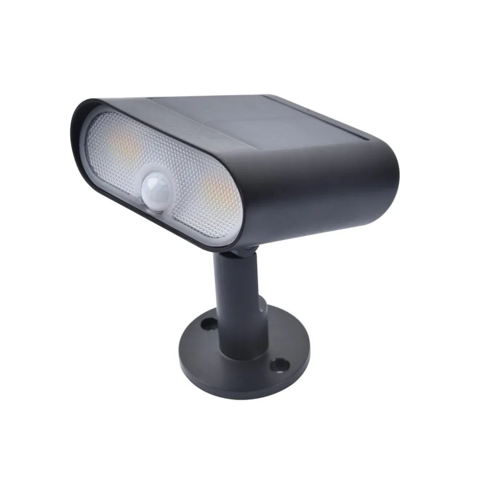 LED-solcellelampe Ginbo for vegg og gulv