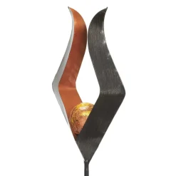 LED-solcellelampe med jordspyd 48702 med glasskule