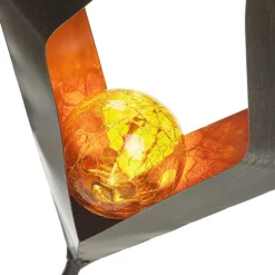 LED-solcellelampe med jordspyd 48702 med glasskule