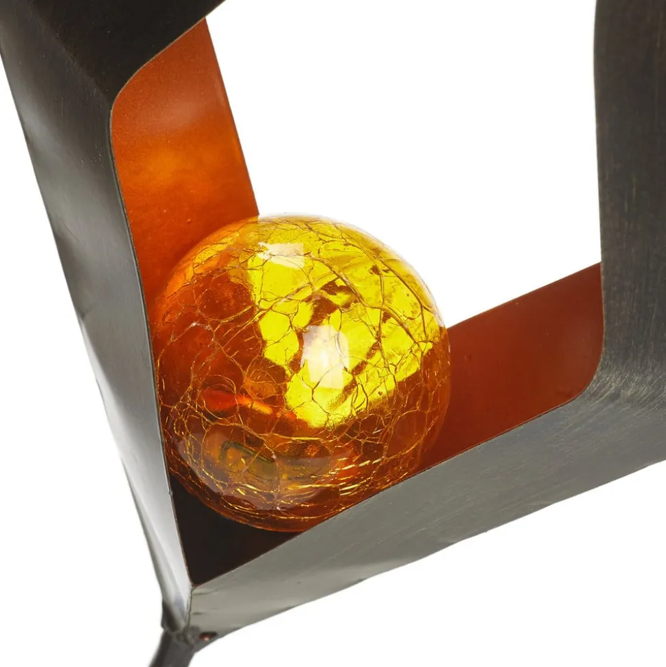 LED-solcellelampe med jordspyd 48702 med glasskule