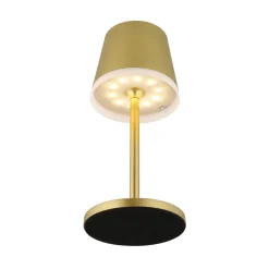 LED-solcellelampe, metall, gullfarget, høyde 41 cm, IP44