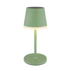 LED-solcellelampe, metall, lysegrønn, høyde 41 cm, IP44