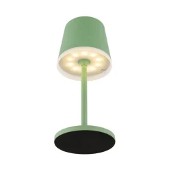 LED-solcellelampe, metall, lysegrønn, høyde 41 cm, IP44