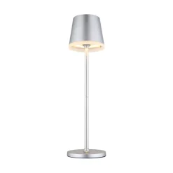 LED-solcellelampe, metall, sølvfarget, høyde 41 cm, IP44