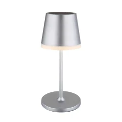 LED-solcellelampe, metall, sølvfarget, høyde 41 cm, IP44