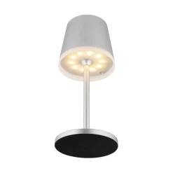 LED-solcellelampe, metall, sølvfarget, høyde 41 cm, IP44