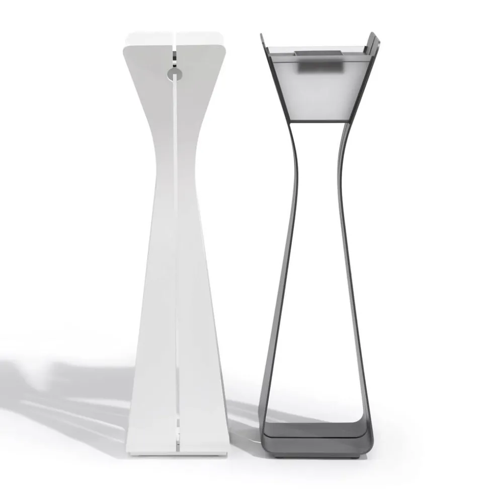 LED-solcellelampe Osmoz av aluminium, hvit