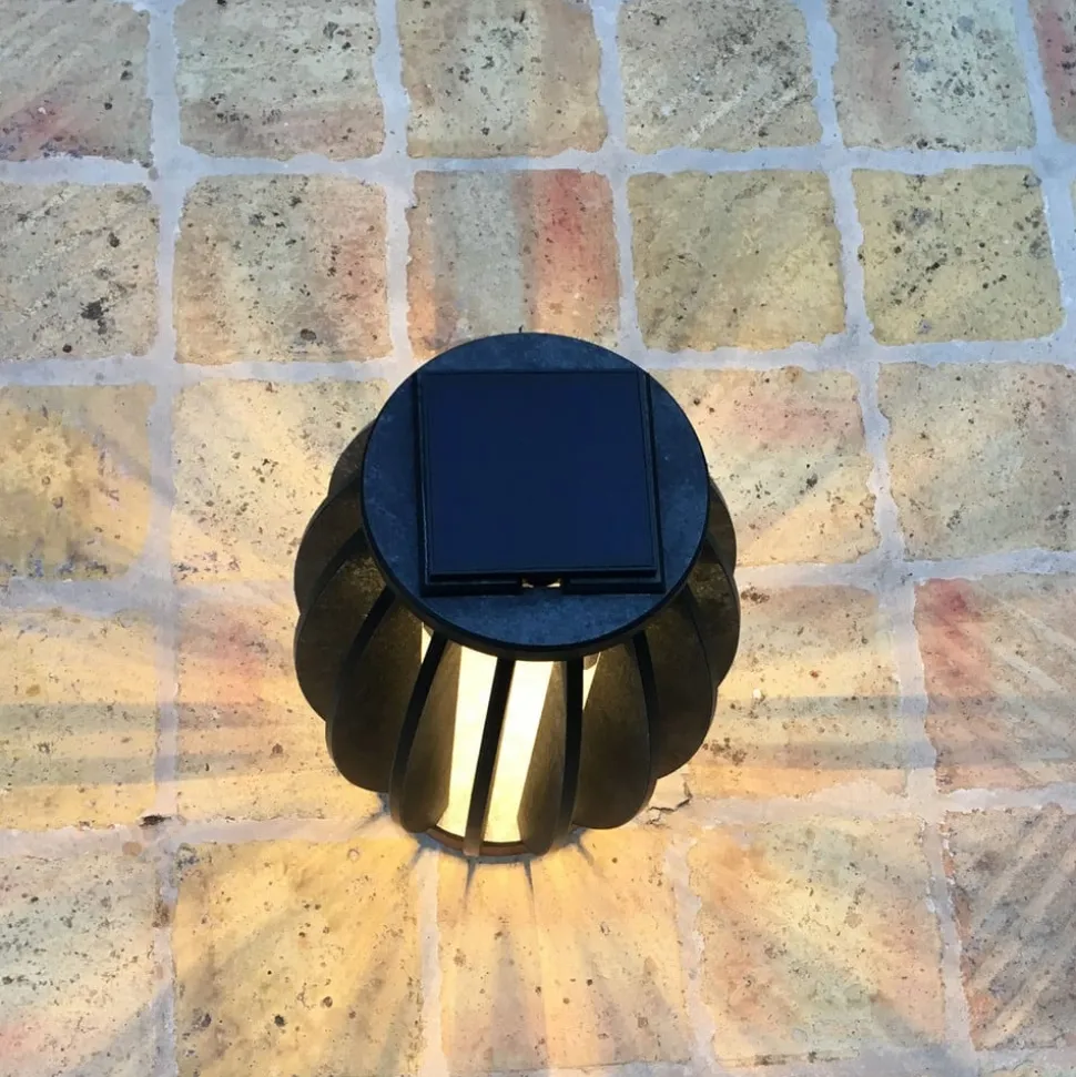 LED-solcellelampe Pastek av teak-tre med sensor