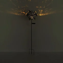 LED-solcellelampe 36578S, jordspyd, sølv/svart, metall