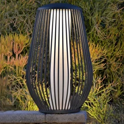 LED-solcellelykt Mandaley med sensor, grå