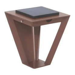 LED-solcellevegglampe Metro med sensor, corten
