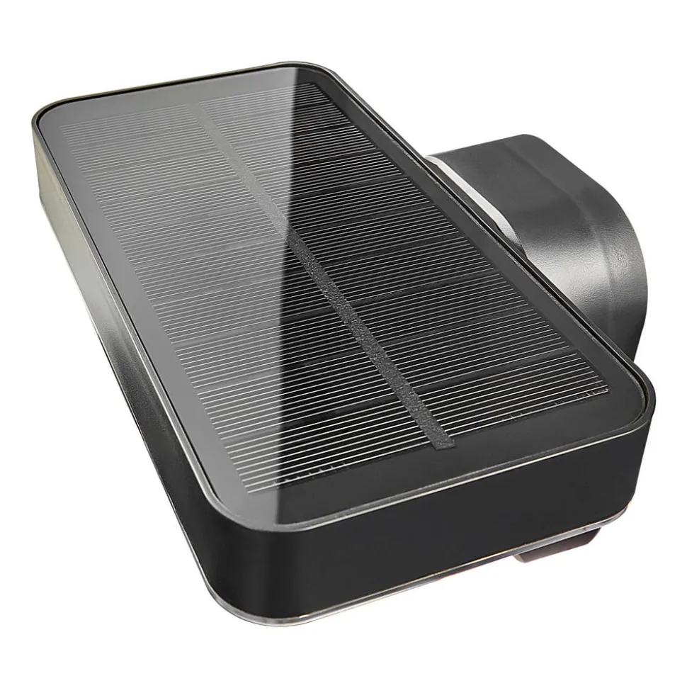 LED-solcellevegglampe Rica Square, kantet