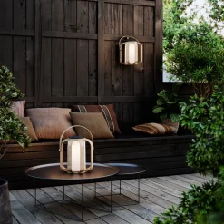 LED-sol-dekolampe Bob av bambus