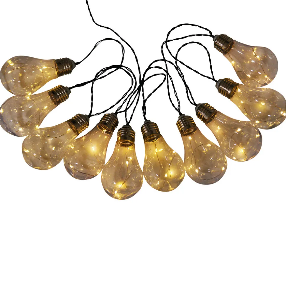 LED-sol-lyslenke tradisjonell glødepære 10 lys