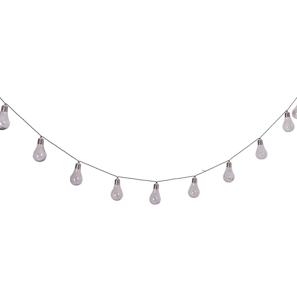 LED-sol-lyslenke tradisjonell glødepære 10 lys