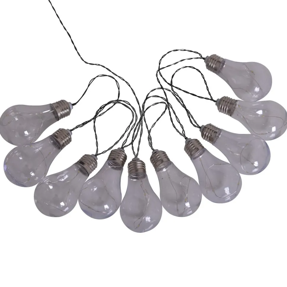 LED-sol-lyslenke tradisjonell glødepære 10 lys