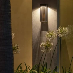 LED-solvegglampe Blade med sensor, grå