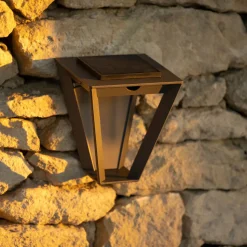 LED-solvegglampe Metro med sensor, grå