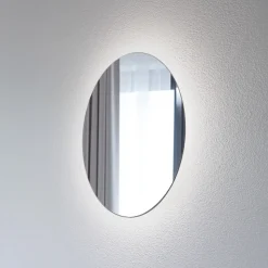 LED-speil Ring L, Ø 39 cm, glass, varmhvit