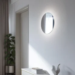 LED-speil Ring L, Ø 39 cm, glass, varmhvit