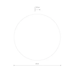 LED-speil Ring M, Ø 29 cm, glass, varmhvit