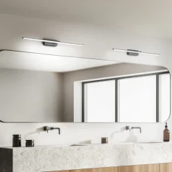 LED-speillampe Nala, forkrommet, bredde 110 cm, metall