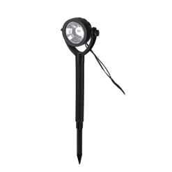 LED-spot med jordspyd NOMI, svart, sett med 6 stk, IP44