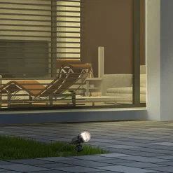 LED-spot med jordspyd Terra med perleeffekt, IP44