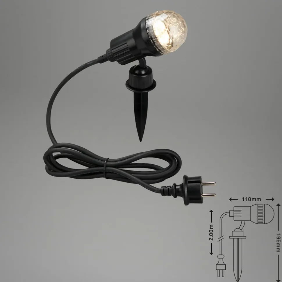 LED-spot med jordspyd Terra med perleeffekt, IP44