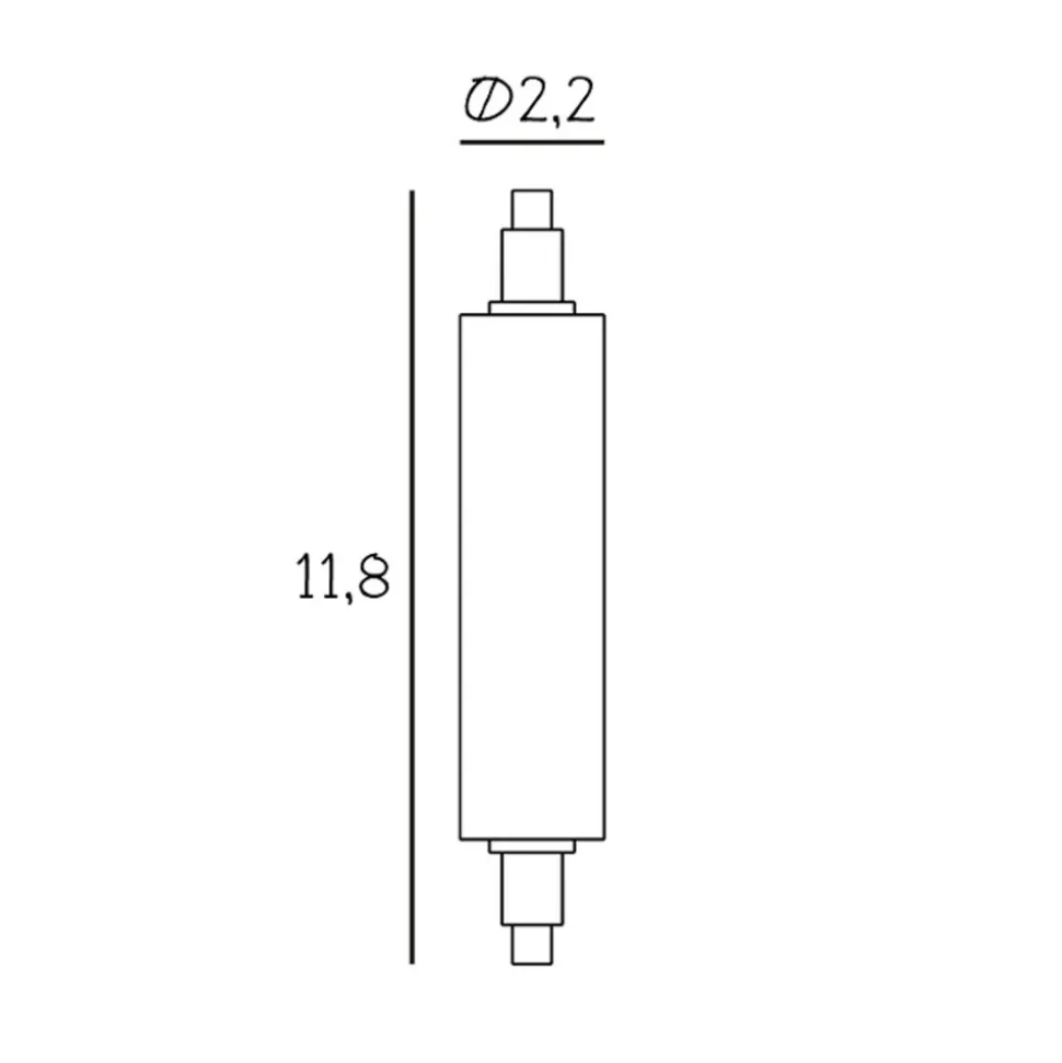 LED-stavlampe Lightsaber, R7s, 10 W, 2700 K, dimbar