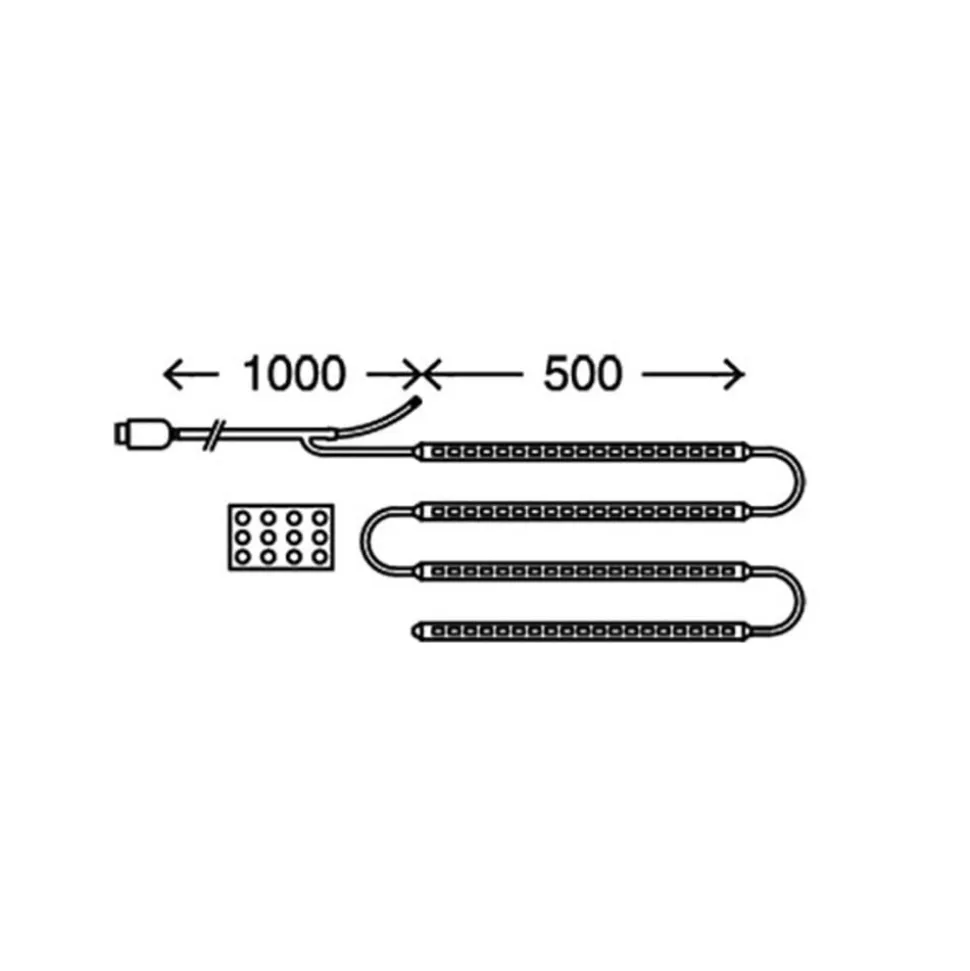 LED-stripe LED FOR TV, TV-bakgrunnsbelysning, USB