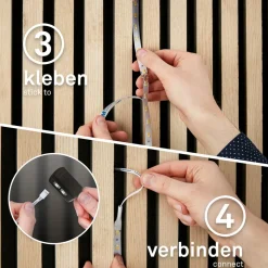 LED-stripe Pimp your panel, forlengelsessett, RGBW, lengde 2,6 m