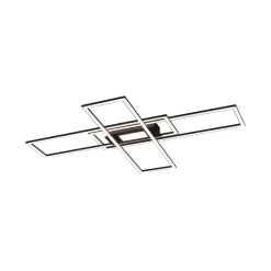 LED-taklampe Asmin, CCT, svart, 98,9x69,4 cm